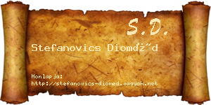 Stefanovics Dioméd névjegykártya